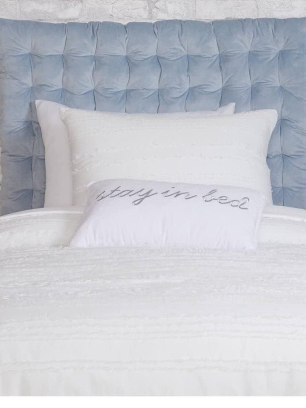 Dormify Melody Tufted Cushioned Headboard, Twin/Twin XL, > Light Blue